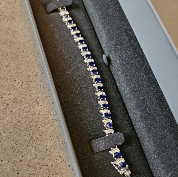 Kay Sapphire and Sterling silver bracelet - Picture 4 of 7